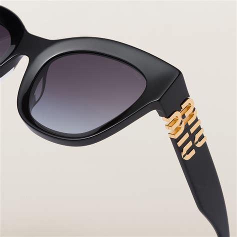 miu miu 01y|Gradient Smoky Gray Lenses Miu Glimpse Sunglasses .